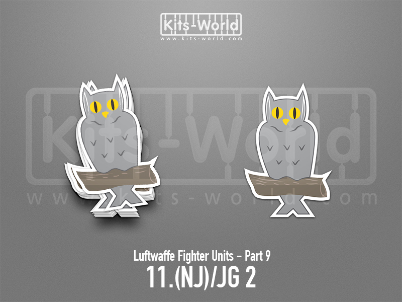 Kitsworld SAV Sticker - Luftwaffe Fighter Units - 11.(NJ)/JG 2 W:65mm x H:100mm 